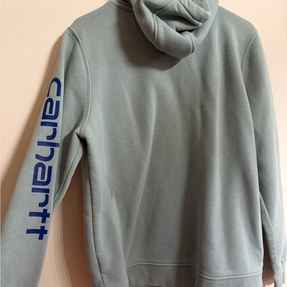 Carhartt women’s green logo hooded sweatshirt size Large - Picture 9 of 9